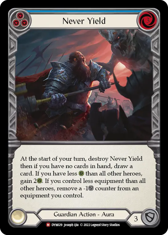 Never Yield (blue)